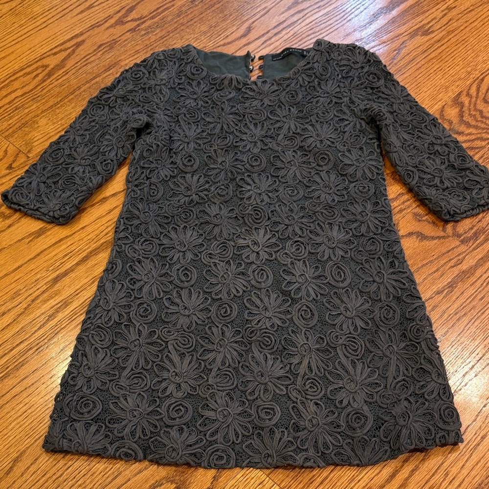 Zara Dark Greg Floral Lace Dress Size S